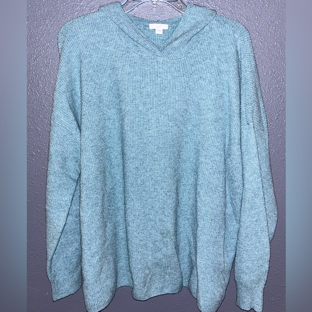 Ladies’ J Jill Blue Sweater with Hood